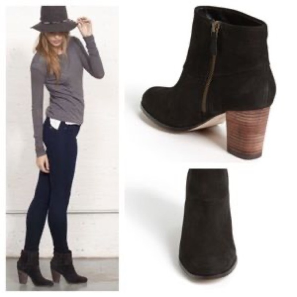 Cole Haan Cassidy Black Leather Heel Bootie 7.5